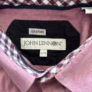 JOHN LENNON Light Red Patterned Dress Shirt